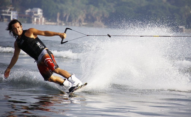  Wakeboarding at a competitive level 